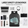 YOLOLAND LED Color Screen Customizable photo/icon Backpack,Water-Resistant Travel Bag with USB Port and Comfortable Padding view 4
