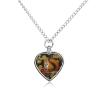 Cute Red Squirrel Urn Necklace for Ashes Personalized Cremation Jewelry Pet Heart Pendant for Men Women view 1