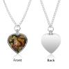 Cute Red Squirrel Urn Necklace for Ashes Personalized Cremation Jewelry Pet Heart Pendant for Men Women view 2