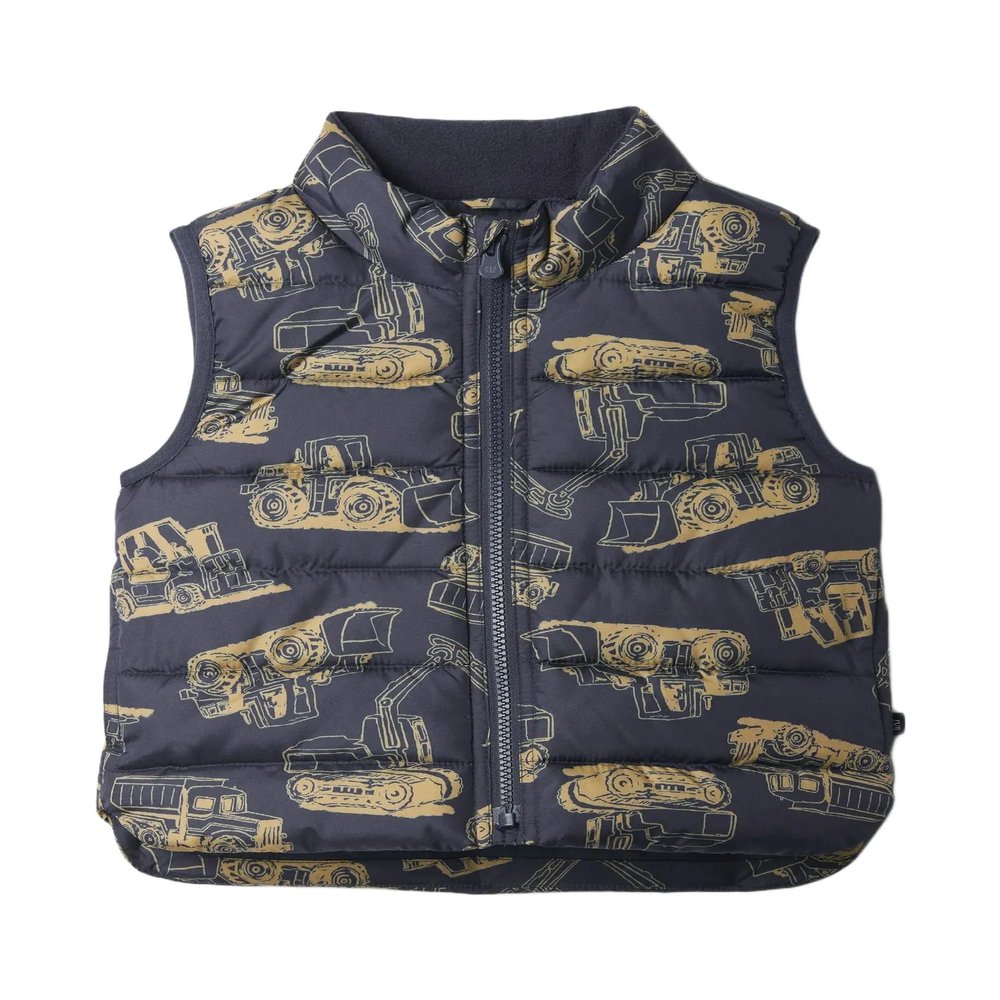 GAP Unisex Baby Puffer Vest Navy Uniform 6-12M