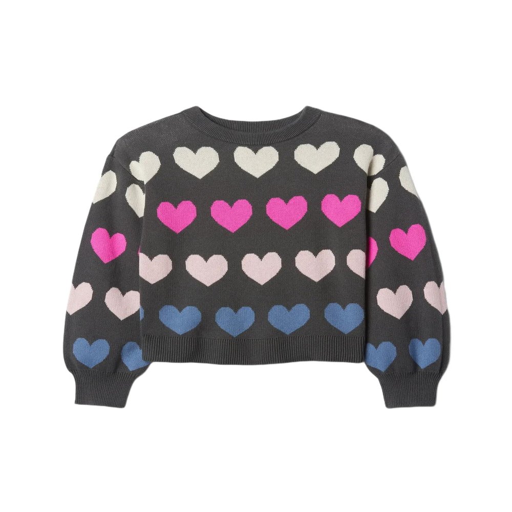 GAP Girls Intarsia Sweater Green Stars M