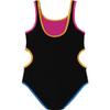 Under Armour Girls' One Piece Swimsuit, UPF 50+ Sun Protection, Quick Drying Bathing Suit, Black Core Block, 12 view 3