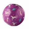 Crocodile Creek Glitter Soccer Ball - Inflatable Rubber Ball for Kids Ages 4 and Up - for Indoor and Outdoor Sports - PVC-Free - Unicorn Galaxy - 5.5-inch Diameter view 1