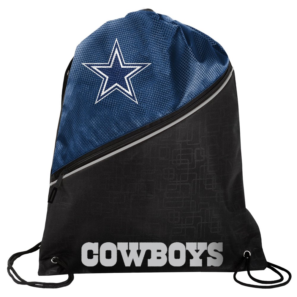 FOCO - NFL High End Diagonal Zippered Drawstring Backpack Gym Bag (Dallas Cowboys)