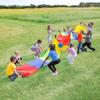Fun Express 18 Ft. Rectangle Parachute with Holes & Handles view 2