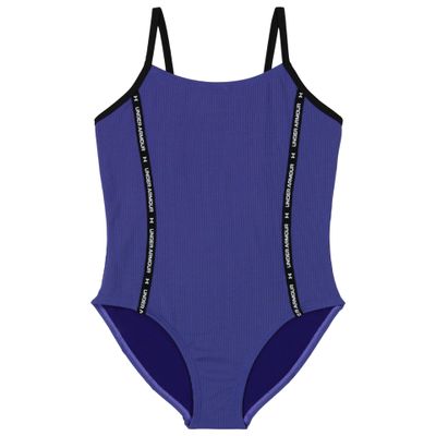 Under Armour Girl's Taping One-Piece Swimsuit (Big Kid) Starlight 14 Big Kid
