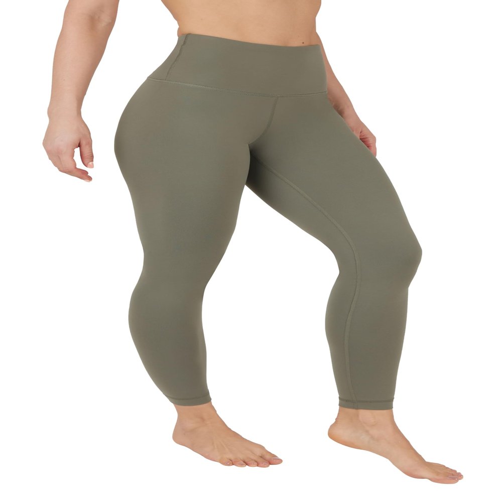 90 Degree By Reflex High Waist Power Flex Tummy Control Leggings - Mulled Basil - XXXL