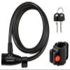 Schwinn Bike Cable Lock with Keys, 6 ft x 10 mm, Black, Braided Steel, Durable Vinyl Cover, Carrying Bracket for Storage and Transport, Anti Theft Protection, Bike Lock Cable for Security view 1