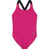 Under Armour Girls' One Piece Swimsuit, UPF 50+ Sun Protection, Quick Drying Bathing Suit, Rebel Pink Racer, 5 view 1
