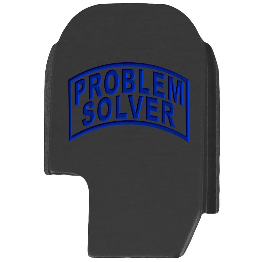 NDZ Performance Slide Cover Back Plate for Sig P365 P365X P365 XL P365 X Macro 9mm .380, Black Aluminum with Dark Blue Laser Engraved Popular Images - Problem Solver Tab