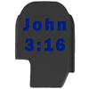 NDZ Performance Slide Cover Back Plate for Sig P365 P365X P365 XL P365 X Macro 9mm .380, Black Aluminum with Dark Blue Laser Engraved Spiritual Images - John 3:16 view 1