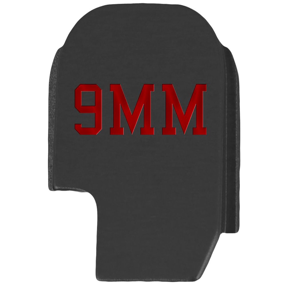 NDZ Performance Slide Cover Back Plate for Sig P365 P365X P365 XL P365 X Macro 9mm .380, Black Aluminum with Red Laser Engraved Popular Images - 9MM Caliber