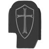 NDZ Performance Slide Cover Back Plate for Sig P365 P365X P365 XL P365 X Macro 9mm .380, Black Aluminum with Silver Laser Engraved Patriotic Images - Knights Templar Shield view 1