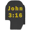 NDZ Performance Slide Cover Back Plate for Sig P365 P365X P365 XL P365 X Macro 9mm .380, Black Aluminum with Light Gold Laser Engraved Spiritual Images - John 3:16 view 1