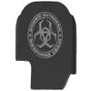 NDZ Performance Slide Cover Back Plate for Sig P365 P365X P365 XL P365 X Macro 9mm .380, Black Aluminum with Silver Laser Engraved Popular Images - Zombie Response Team Angular Biohazard view 1