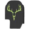 NDZ Performance Slide Cover Back Plate for Sig P365 P365X P365 XL P365 X Macro 9mm .380, Black Aluminum with Light Green Laser Engraved Nature Images - Deer Skull 1 view 1