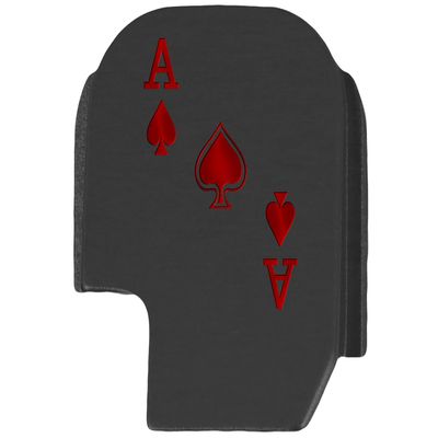 NDZ Performance Slide Cover Back Plate for Sig P365 P365X P365 XL P365 X Macro 9mm .380, Black Aluminum with Red Laser Engraved Popular Images - Ace of Spades Card Layout