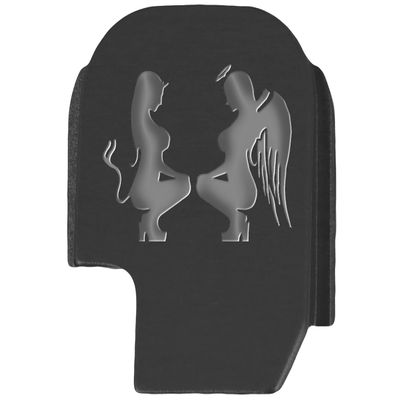 NDZ Performance Slide Cover Back Plate for Sig P365 P365X P365 XL P365 X Macro 9mm .380, Black Aluminum with Silver Laser Engraved Popular Images - Naughty and Nice Girls