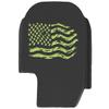 NDZ Performance Slide Cover Back Plate for Sig P365 P365X P365 XL P365 X Macro 9mm .380, Black Aluminum with Light Green Laser Engraved US Flag Patriotic Images - Distressed Flag view 1
