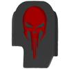 NDZ Performance Slide Cover Back Plate for Sig P365 P365X P365 XL P365 X Macro 9mm .380, Black Aluminum with Red Laser Engraved Skull Images - NDZ Skull 2 view 1