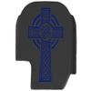 NDZ Performance Slide Cover Back Plate for Sig P365 P365X P365 XL P365 X Macro 9mm .380, Black Aluminum with Dark Blue Laser Engraved Spiritual Images - Celtic Cross view 1
