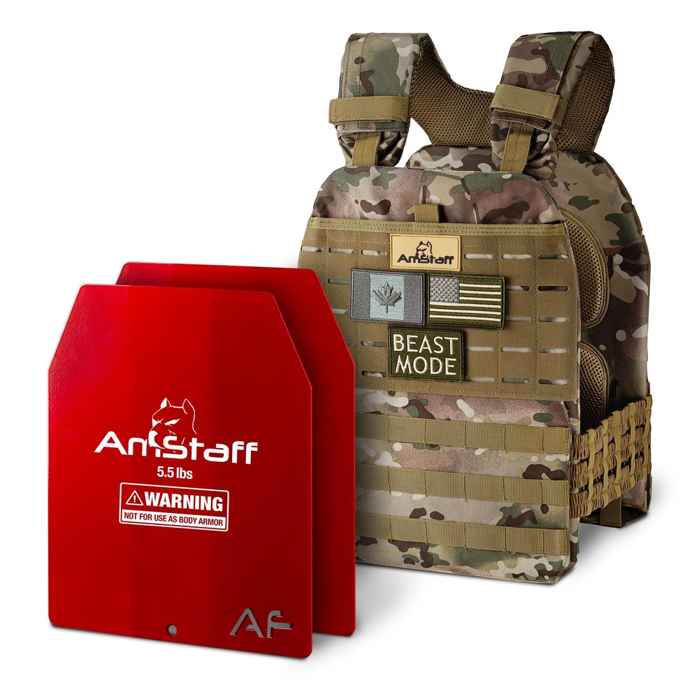 AmStaff Fitness Weighted Vest - Adjustable Weight Vests for Men & Women - Versatile Wearable Weighted Vest for Fitness Workouts, Strength and Endurance Training, Running