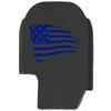 NDZ Performance Slide Cover Back Plate for Sig P365 P365X P365 XL P365 X Macro 9mm .380, Black Aluminum with Dark Blue Laser Engraved US Flag Patriotic Images - US Flag Tattered view 1