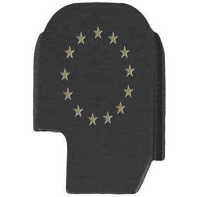 NDZ Performance Slide Cover Back Plate for Sig P365 P365X P365 XL P365 X Macro 9mm .380, Black Aluminum with Flat Dark Earth Laser Engraved Patriotic Images - 13 Stars Circle