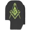 NDZ Performance Slide Cover Back Plate for Sig P365 P365X P365 XL P365 X Macro 9mm .380, Black Aluminum with Light Green Laser Engraved Popular Images - Masonic Mason Calipers G Logo view 1
