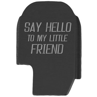 NDZ Performance Slide Cover Back Plate for Sig P365 P365X P365 XL P365 X Macro 9mm .380, Black Aluminum with Silver Laser Engraved Popular Images - Say Hello 3