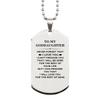 Mother's Day Thoughtful Gifts for Goddaughter, Unique Silver Dog Tag Necklace, Encouraging Gifts from Family view 1