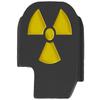 NDZ Performance Slide Cover Back Plate for Sig P365 P365X P365 XL P365 X Macro 9mm .380, Black Aluminum with Light Gold Laser Engraved Skull Images - Radiation Nuclear Symbol view 1