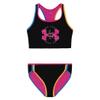 Under Armour Girls' Two Piece Bikini Swimsuit, UPF 50+ Sun Protection, Quick Drying Bathing Suit, Black Midkini, 10 view 1