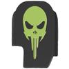 NDZ Performance Slide Cover Back Plate for Sig P365 P365X P365 XL P365 X Macro 9mm .380, Black Aluminum with Light Green Laser Engraved Skull Images - NDZ Skull 1 view 1