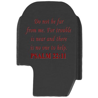 NDZ Performance Slide Cover Back Plate for Sig P365 P365X P365 XL P365 X Macro 9mm .380, Black Aluminum with Red Laser Engraved Spiritual Images - Bible Psalm 22:11