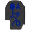 NDZ Performance Slide Cover Back Plate for Sig P365 P365X P365 XL P365 X Macro 9mm .380, Black Aluminum with Dark Blue Laser Engraved Trending Images - FAFO Stickman view 1