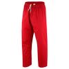 TRUESAGA - Solid Color Regular Karate Pants 8 Oz Cotton-Poly Light Weight Unisex (Red, 3) view 3