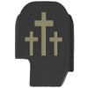 NDZ Performance Slide Cover Back Plate for Sig P365 P365X P365 XL P365 X Macro 9mm .380, Black Aluminum with Flat Dark Earth Laser Engraved Spiritual Images - 3 Crosses view 1