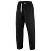 TRUESAGA - Solid Color Regular Karate Pants 8 Oz Cotton-Poly Light Weight Unisex (Black, 00) view 3