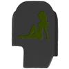 NDZ Performance Slide Cover Back Plate for Sig P365 P365X P365 XL P365 X Macro 9mm .380, Black Aluminum with Olive Drab Green Laser Engraved Popular Images - Trucker Mudflap Girl view 1