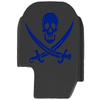 NDZ Performance Slide Cover Back Plate for Sig P365 P365X P365 XL P365 X Macro 9mm .380, Black Aluminum with Dark Blue Laser Engraved Skull Images - Skull Jolly Roger 2 view 1