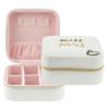 kate spade new york Small Travel Jewelry Case, White Wedding Jewelry Box to Organize Rings, Necklaces, Earrings, Miss to Mrs view 1