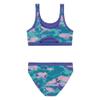 Under Armour Girls' Two Piece Bikini Swimsuit, UPF 50+ Sun Protection, Quick Drying Bathing Suit, Turquoise Dissolve, 16 view 2