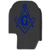 NDZ Performance Slide Cover Back Plate for Sig P365 P365X P365 XL P365 X Macro 9mm .380, Black Aluminum with Dark Blue Laser Engraved Popular Images - Masonic Square and Compass view 1