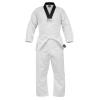 TRUESAGA - Regular Taekwondo Gi Pull Over Uniform 8 Oz Cotton-Poly Light Weight Plain No Logo (White With Black Trim, 1) view 1