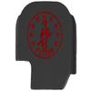 NDZ Performance Slide Cover Back Plate for Sig P365 P365X P365 XL P365 X Macro 9mm .380, Black Aluminum with Red Laser Engraved Patriotic Images - 1776 Patriot with Stars in Circle view 1