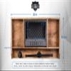 Guard The Line Police Gear Rack with Quick Access Safe - American Flag Tactical Gear Rack - Law Enforcement Vest and Duty Belt Holder - Police Wall Rack Organizer (Natural Wood - Thin Blue Line) view 3