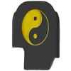 NDZ Performance Slide Cover Back Plate for Sig P365 P365X P365 XL P365 X Macro 9mm .380, Black Aluminum with Light Gold Laser Engraved Spiritual Images - Yin Yang view 1