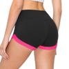 ALWAYS Women's Super Soft Casual Yoga Workout Shorts with Hem Black Neonpink S view 1