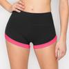 ALWAYS Women's Super Soft Casual Yoga Workout Shorts with Hem Black Neonpink S view 3